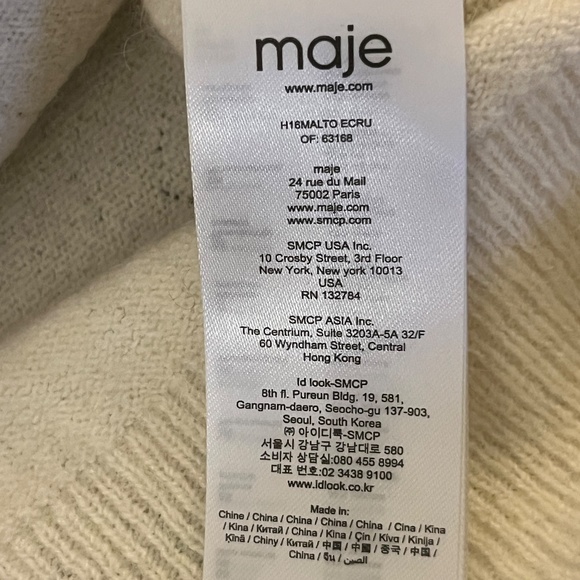 Maje Size 1 Lace appliqué sweater - Picture 8 of 10